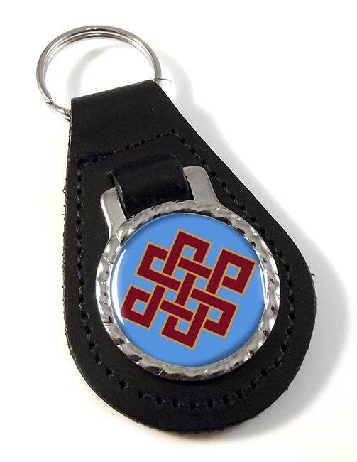 Endless Knot of Eternity Leather Key Fob